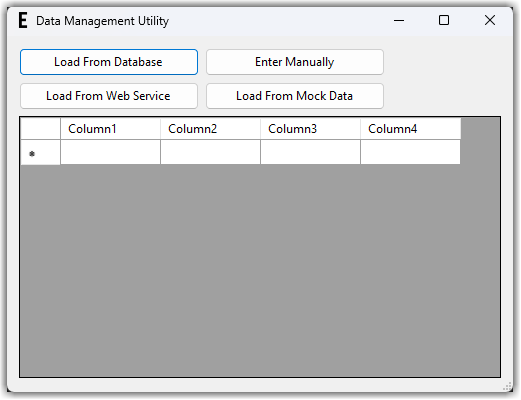 UI with four buttons